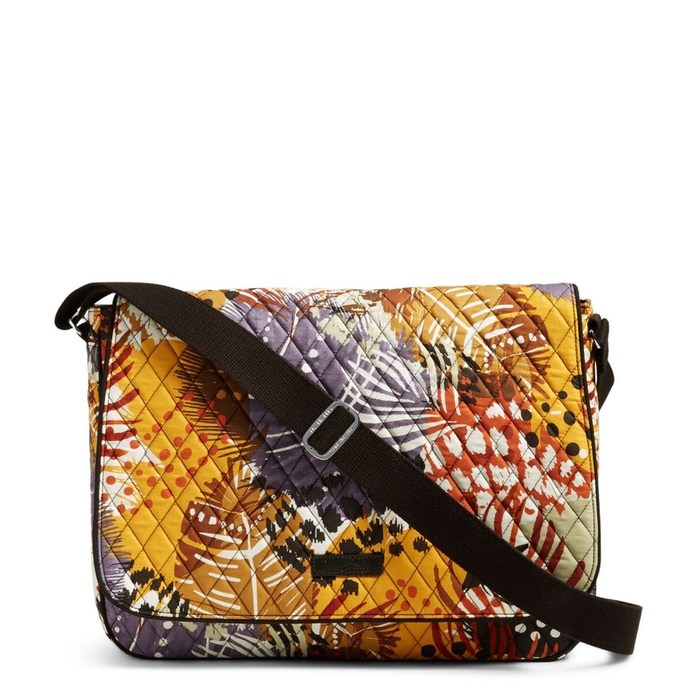 Vera Bradley Laptop Messenger Bag in Painted Feathers